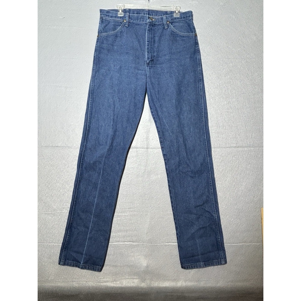 Wrangler Jeans Men's 35x36 Fits 34x35 Blue 13MWZ Cowboy Cut Western Denim Rodeo